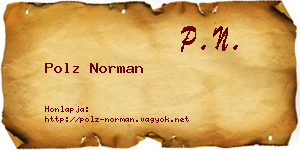Polz Norman névjegykártya